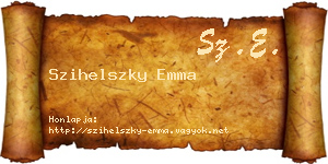 Szihelszky Emma névjegykártya