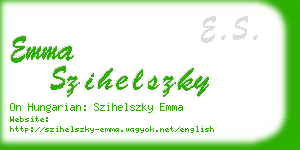 emma szihelszky business card